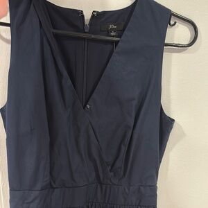 J. Crew Navy V-Neck Dress